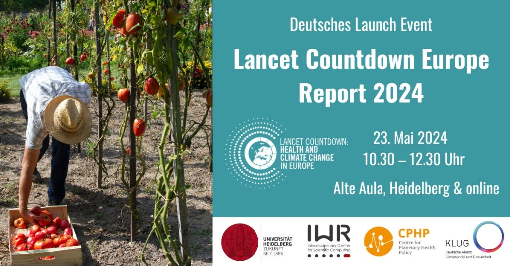 Person bei der Tomatenernte; Deutsches Launch Event zum Lancet Countdown Europe 2024 Bericht